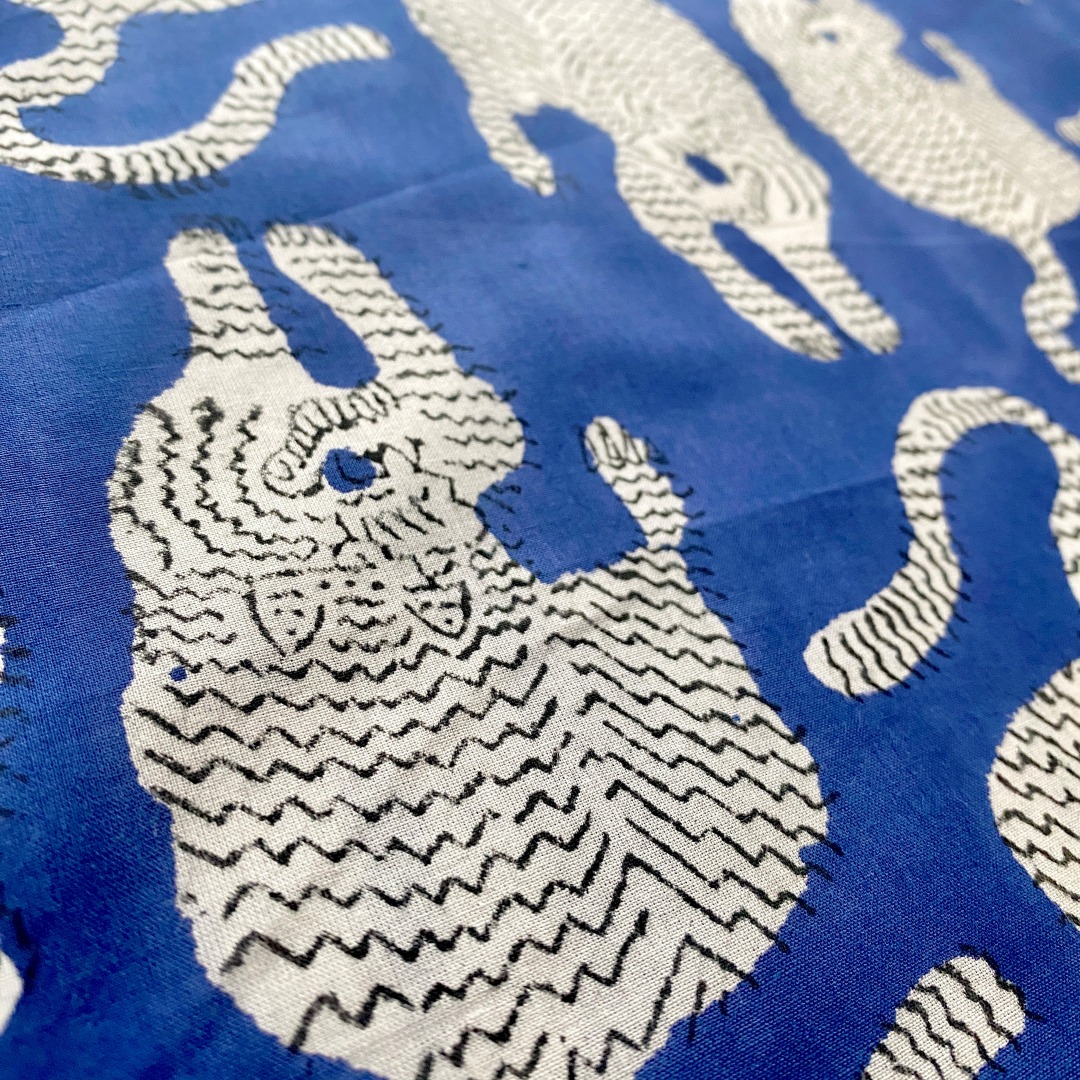 ブロックプリント生地 No.401 - 画像 (2)