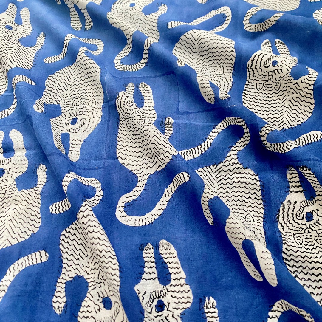 ブロックプリント生地 No.401 - 画像 (5)
