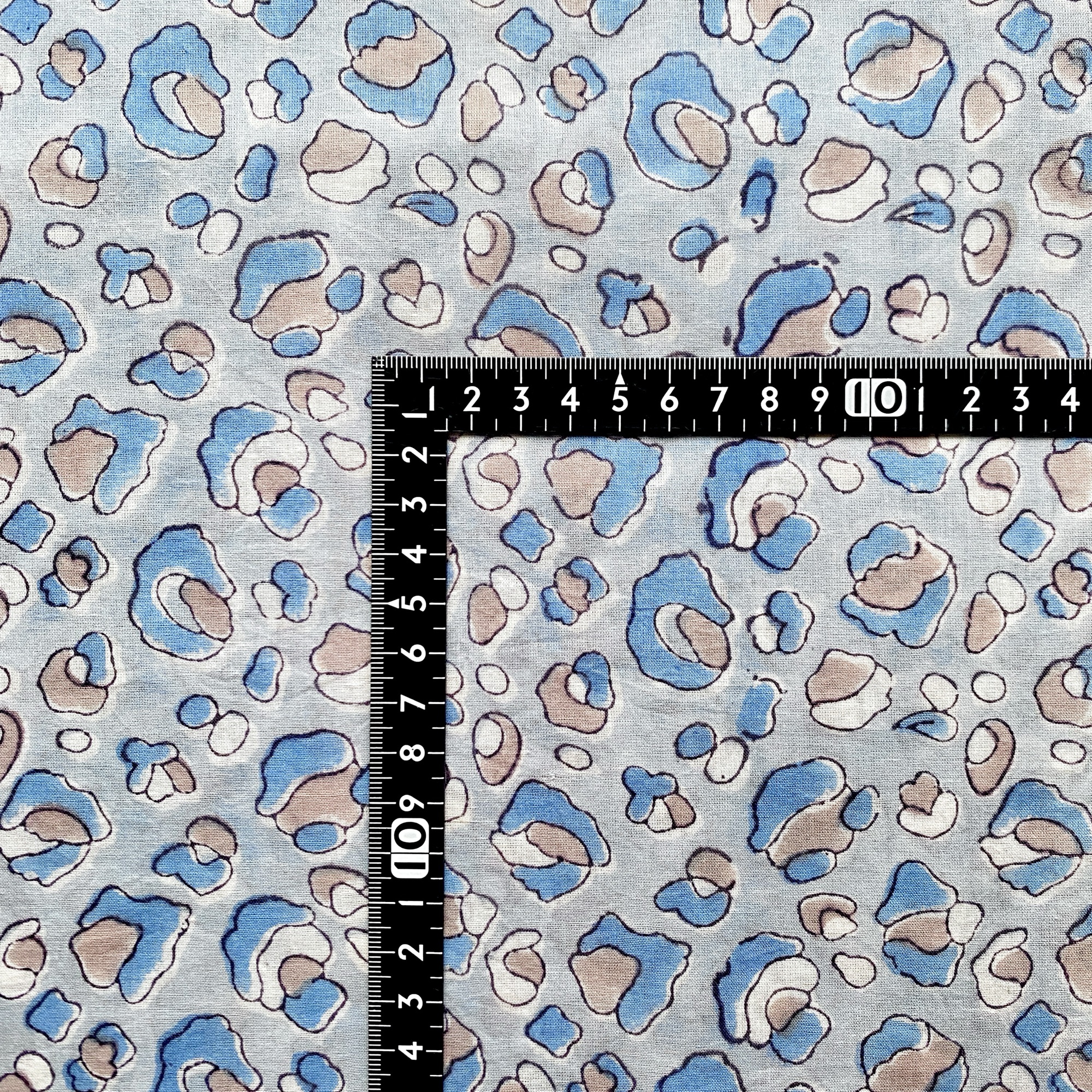 ブロックプリント生地 No.454 - 画像 (3)