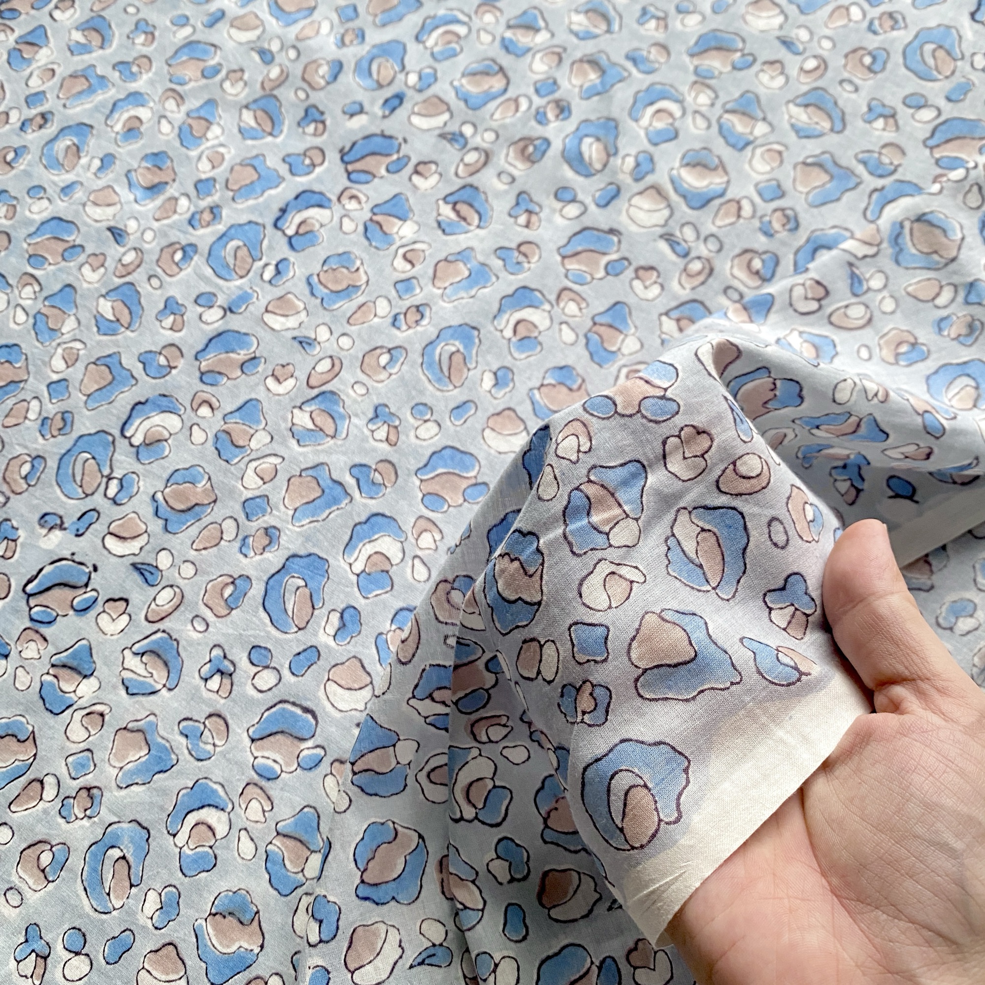 ブロックプリント生地 No.454 - 画像 (4)