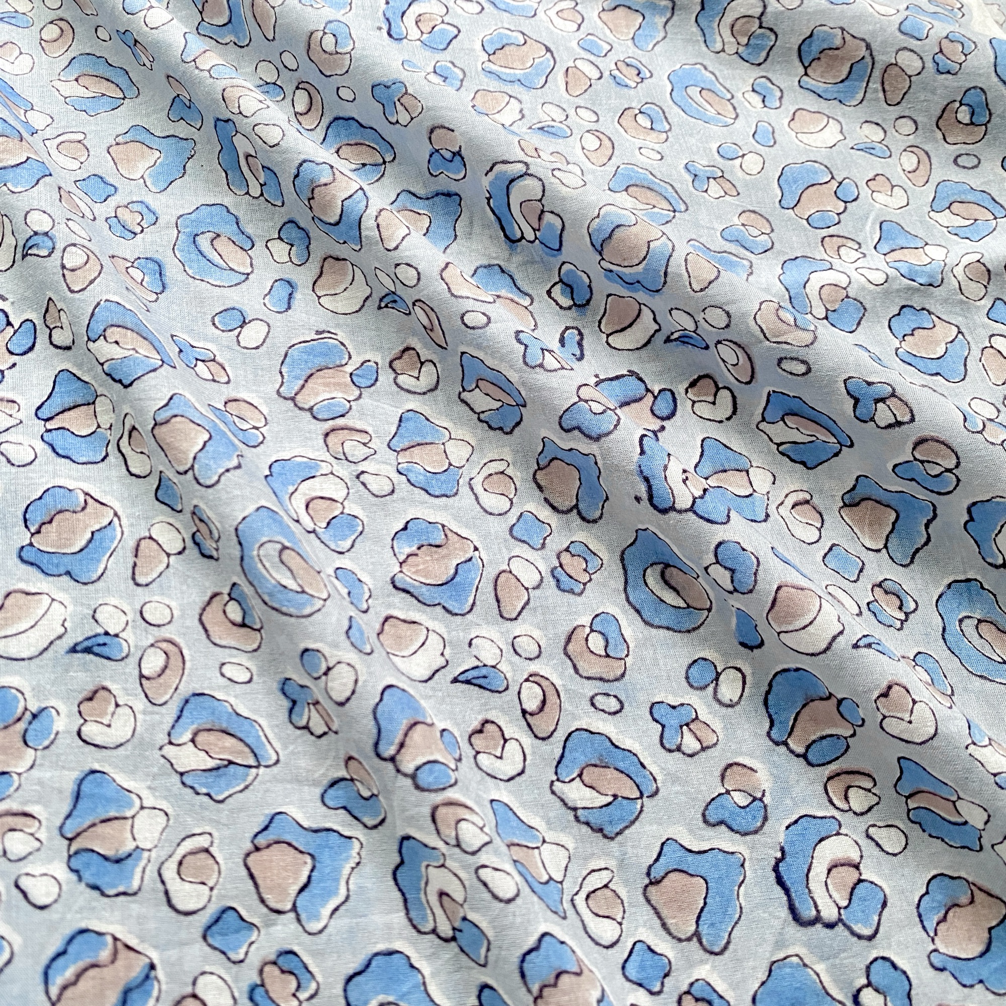 ブロックプリント生地 No.454 - 画像 (5)