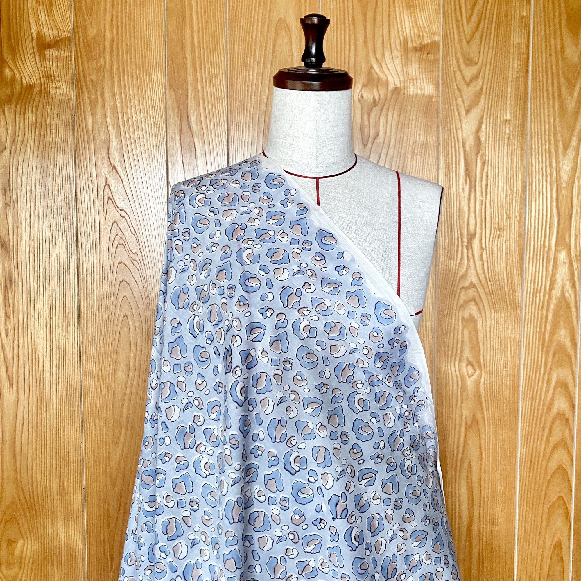 ブロックプリント生地 No.454 - 画像 (6)