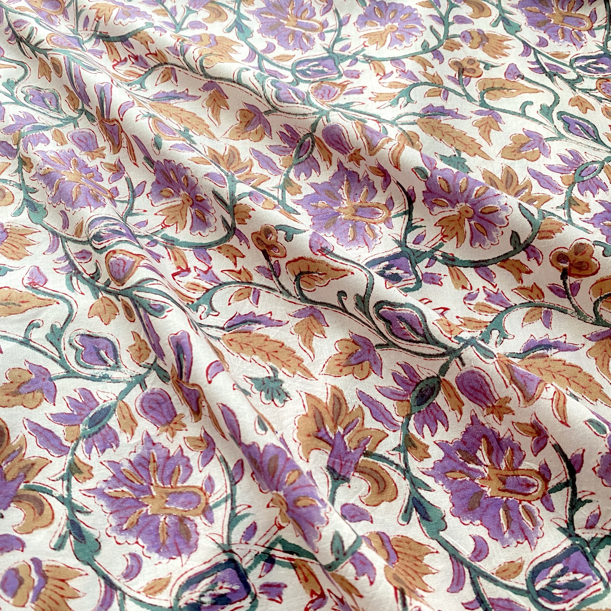 ブロックプリント生地 No.458 - 画像 (5)