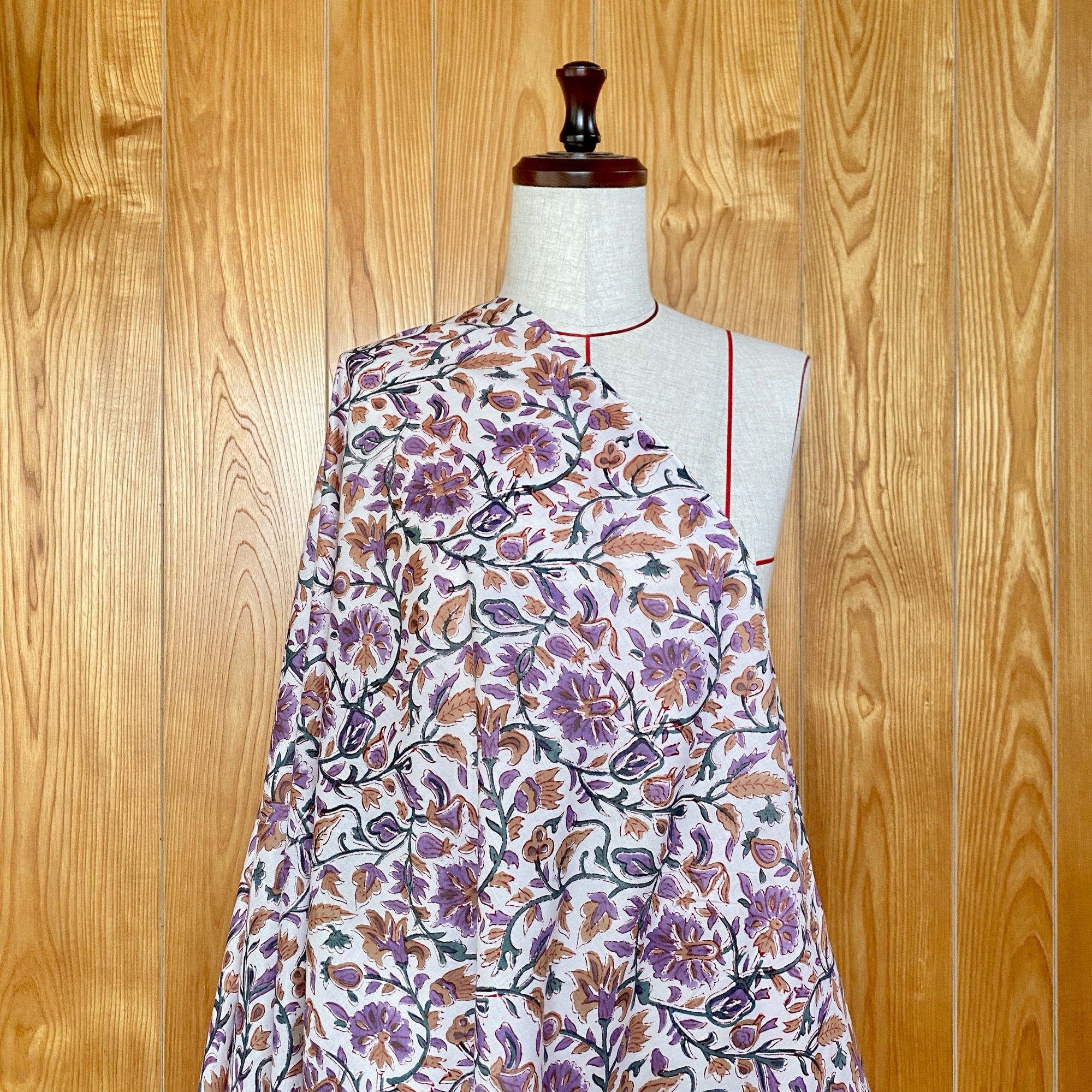 ブロックプリント生地 No.458 - 画像 (6)