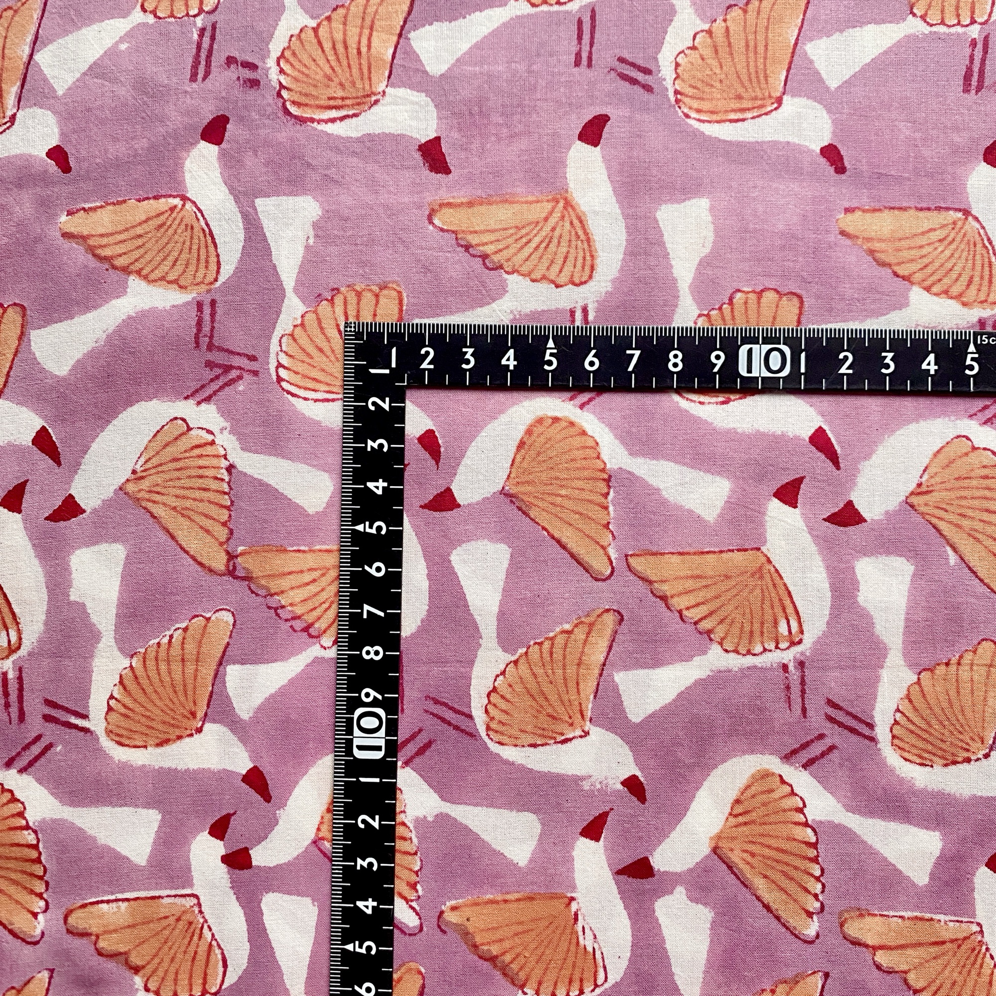 ブロックプリント生地 No.459 - 画像 (3)