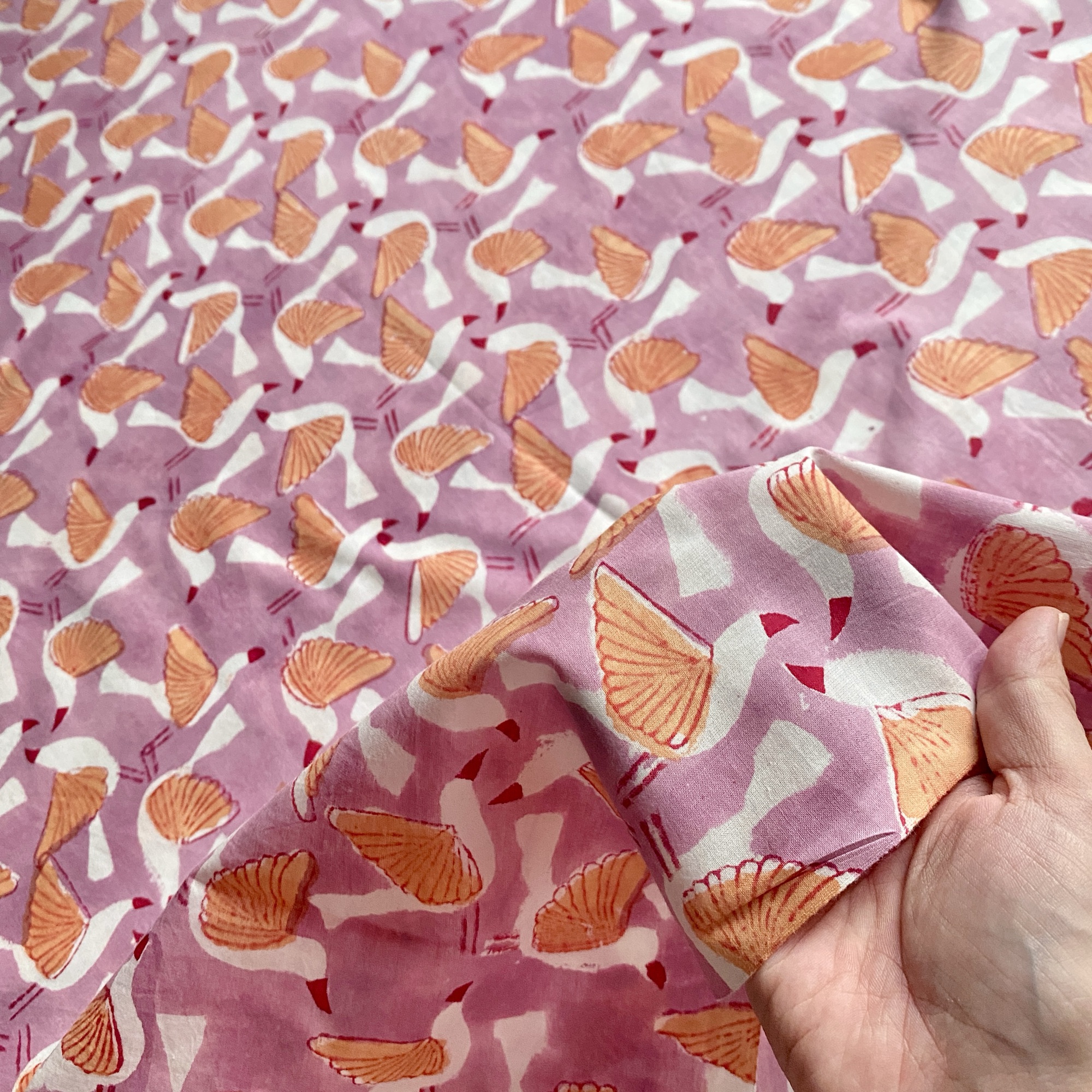 ブロックプリント生地 No.459 - 画像 (4)