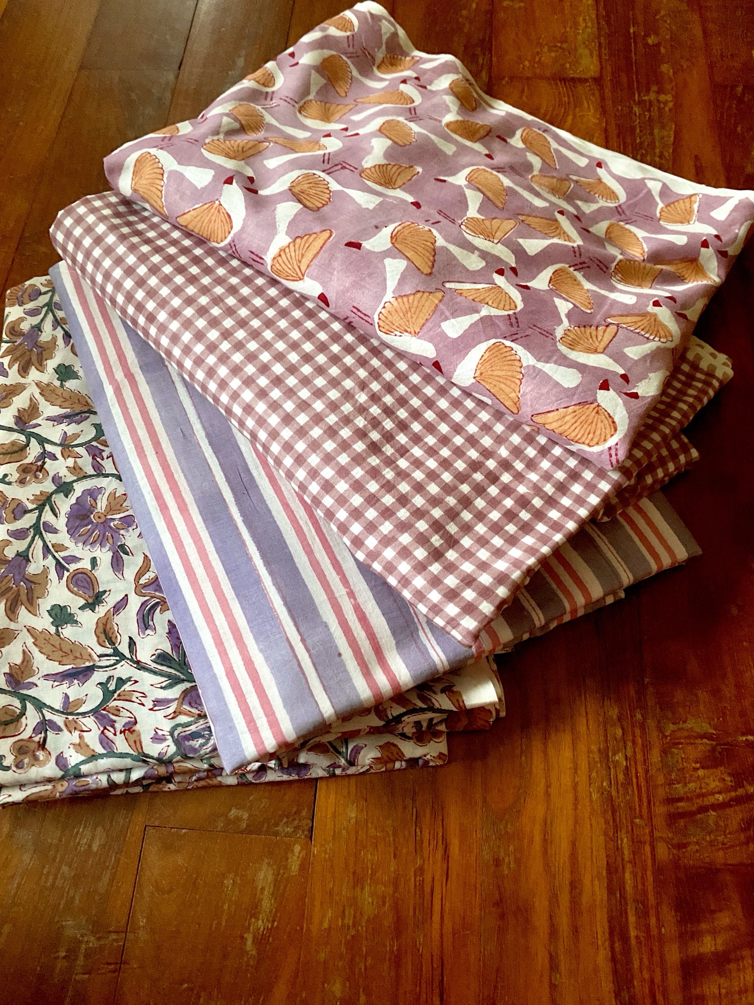 ブロックプリント生地 No.458 - 画像 (7)