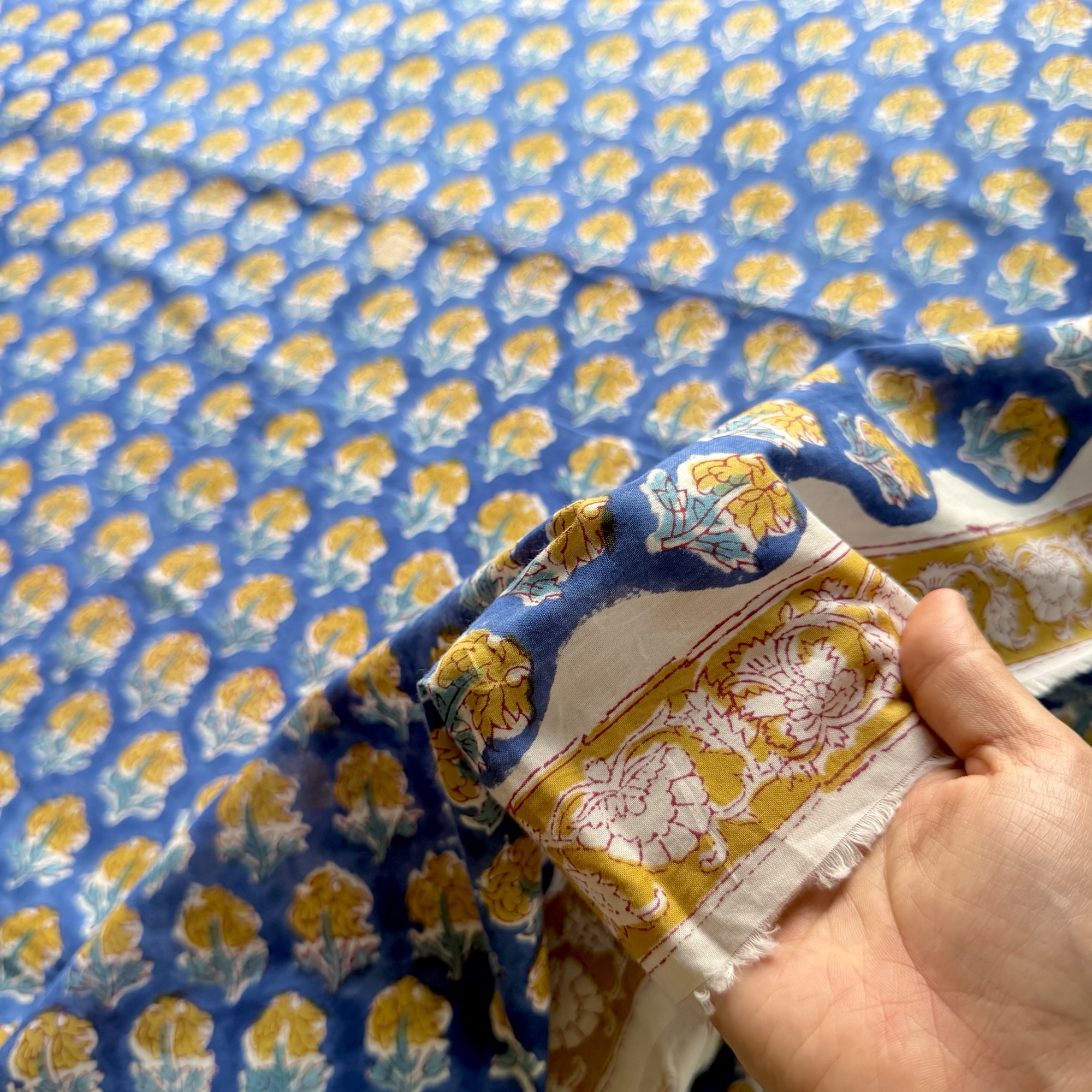 ブロックプリント生地 No.461 - 画像 (4)